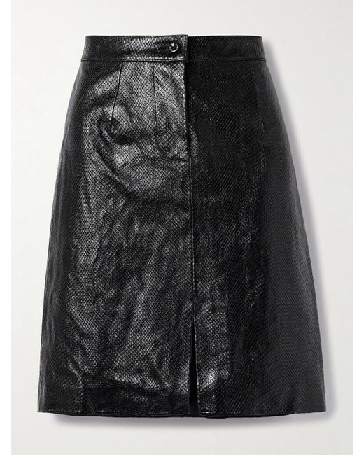 Blazé Milano Black Popeye Rock Aus Leder Mit Schlangeneffekt