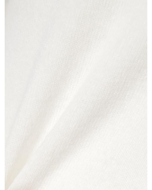 Lisa Yang Natural Claudina Off-The-Shoulder Cotton And Cashmere-Blend Top