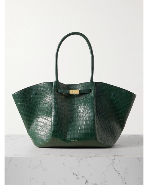 DeMellier London Green The New York Tote Aus Leder Mit Krokodileffekt