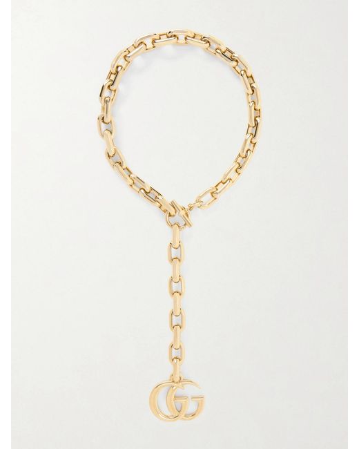 Gucci Metallic Gg Marmont-Tone Necklace