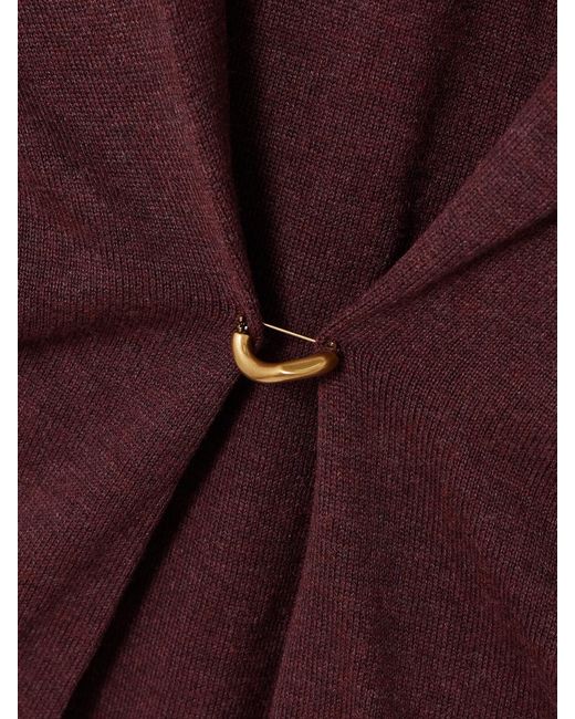 Isabel Marant Purple Chiraz Embellished Knitted Sweater