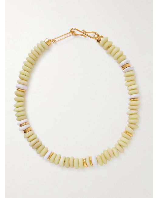 Lizzie Fortunato Metallic Laguna-Plated Beaded Necklace
