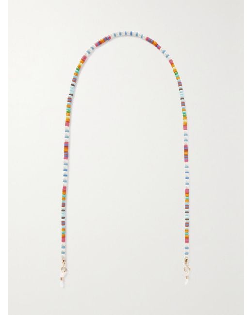 Chaîne Pour Lunettes De Soleil En Métal Doré Et Perles The Happy Camper Roxanne Assoulin en coloris Natural