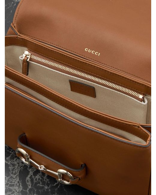 Gucci Brown Horsebit 1955 Schultertasche Aus Leder