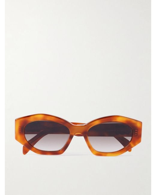 Céline Brown Triomphe Cat-Eye Acetate Sunglasses