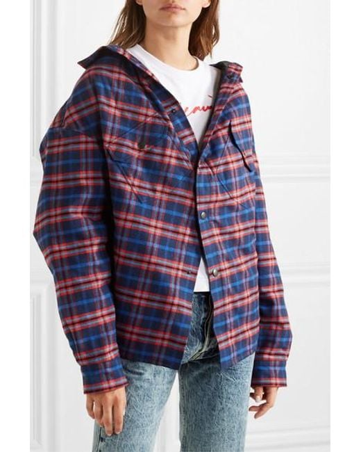 【美品】BALENCIAGA 20SS SWING CANADIAN SHIRT Balenciaga Swing Canadian-checked Cotton-flannel Shirt in
