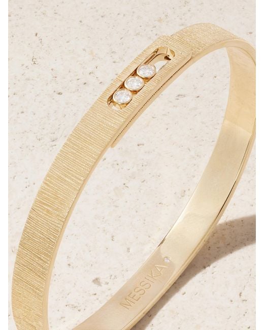 Messika Natural Move Noa Ciselé 14-Karat Diamond Bangle