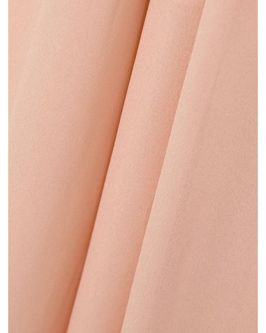 Alaïa Pink Gathered Georgette Peplum Midi Dress