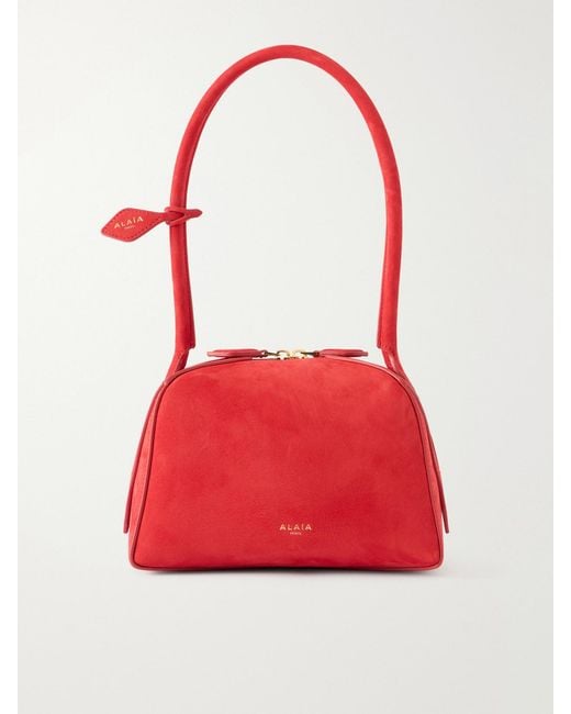 Alaïa Red Le Bouledogue Leather Mini Shoulder Bag