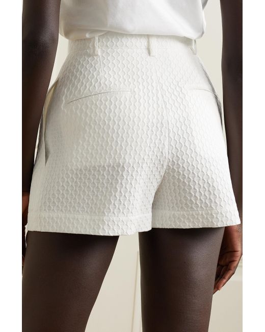- Save 40% Womens Shorts Alaïa Shorts Natural Alaïa High-rise Jacquard Shorts in White 