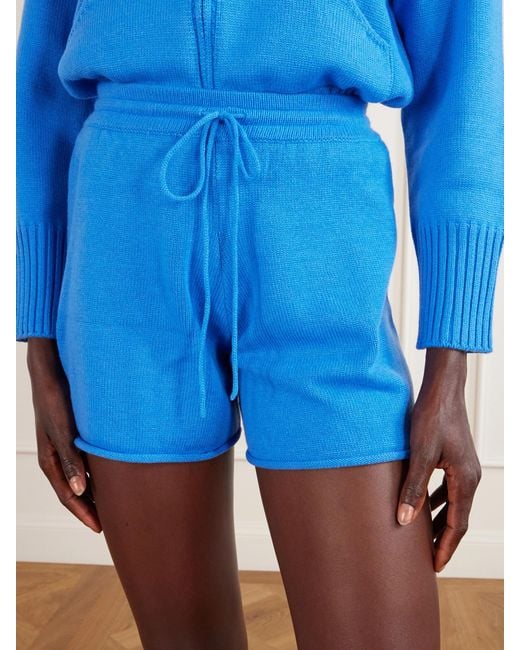 Calle Del Mar Blue Knitted Cashmere Shorts