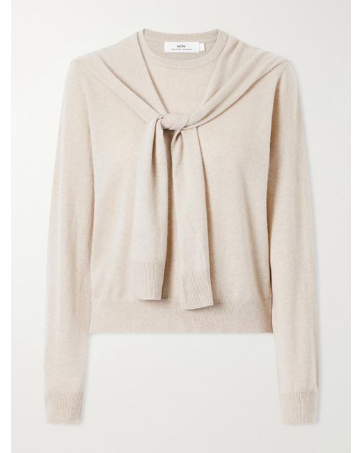 arch4 Natural Eldergrove Tie-Detailed Cashmere Sweater
