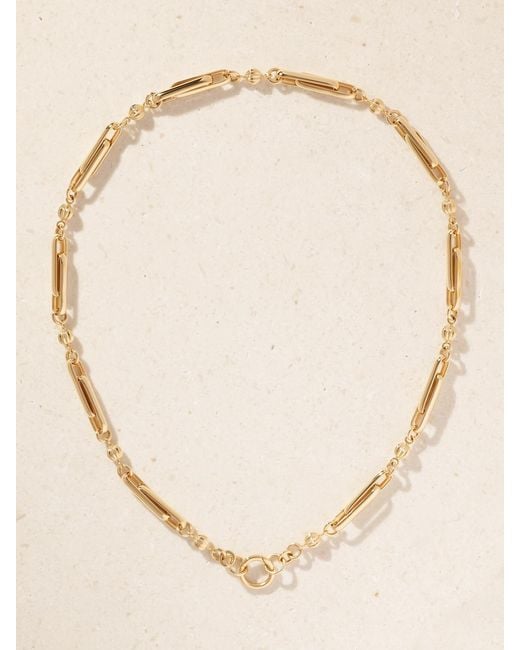 Lucy Delius Natural Stirrup 14-Karat Necklace