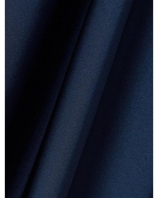 Rabanne Blue Maxikleid Aus Satin Mit Wasserfallausschnitt Und Kette