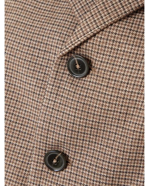 FRAME Natural The Plaid Riding Houndstooth Tweed Blazer
