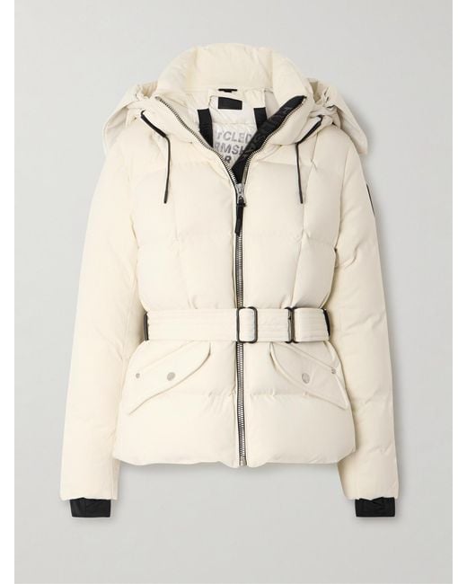 Rudsak Natural Caira Belted Padded Quilted Recycled-Stormshell Hooded Down Jacket