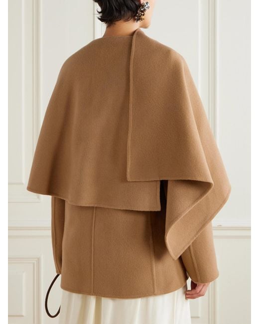 Manteau En Feutre De Laine Mélangée À Superposition Et À Drapé Dak Altuzarra en coloris Natural