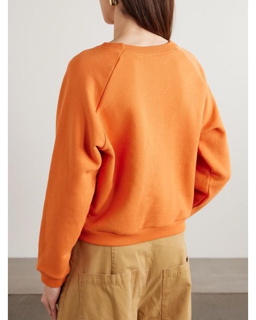 Jamie Haller Orange The Daily Cotton-Terry Sweatshirt