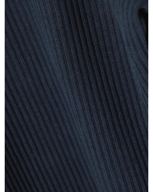 Citizens of Humanity Blue Bina Ribbed Lyocell And Organic Cotton-Blend T-Shirt