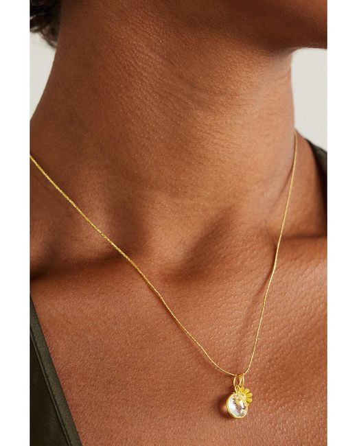 Pippa Small Natural 18-Karat, Cord Aquamarine Necklace