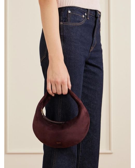 Khaite Red Olivia Mini Suede Shoulder Bag