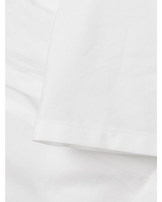 Wardrobe NYC White Fischerhose Mit Weitem Bein Aus Baumwolle Mit Schnürung