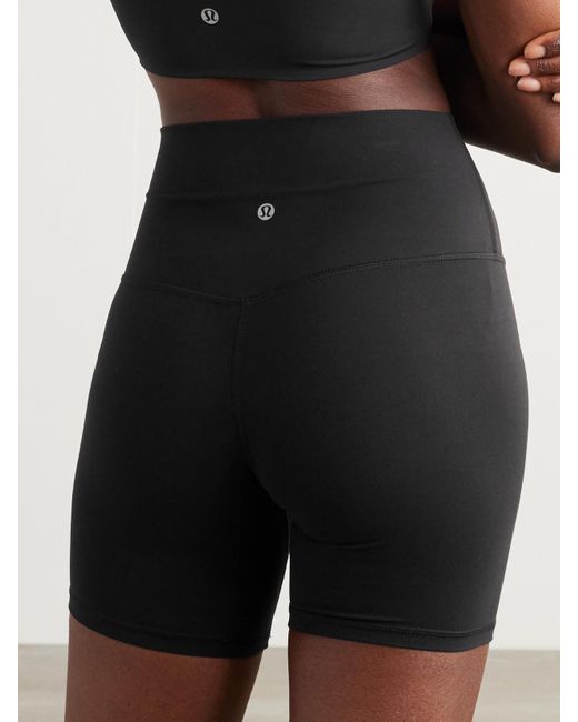 lululemon athletica Black Align 15 Cm Hoch Sitzende Shorts Aus Nulu-Material