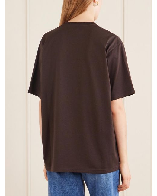 Ssstein Brown Cotton T-Shirt
