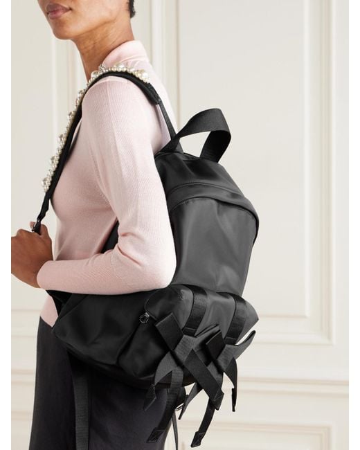 Simone Rocha Black Embellished Shell Backpack