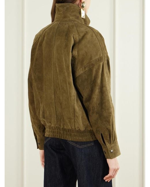 Saint Laurent Green Suede Jacket