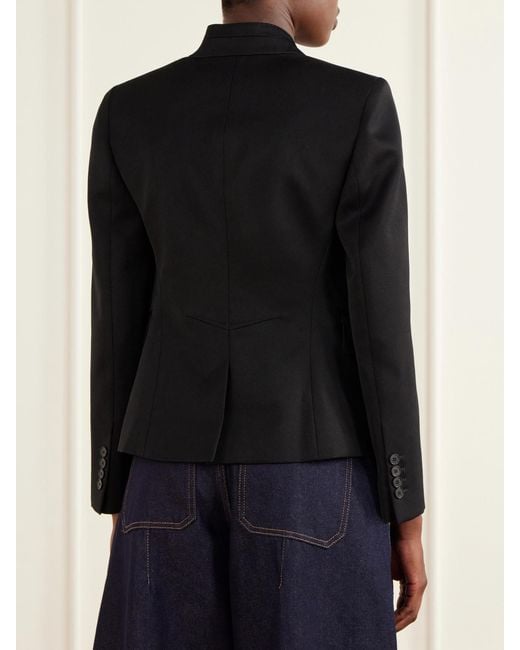 Givenchy Black Reverse Lapel Wool Grain De Poudre Jacket