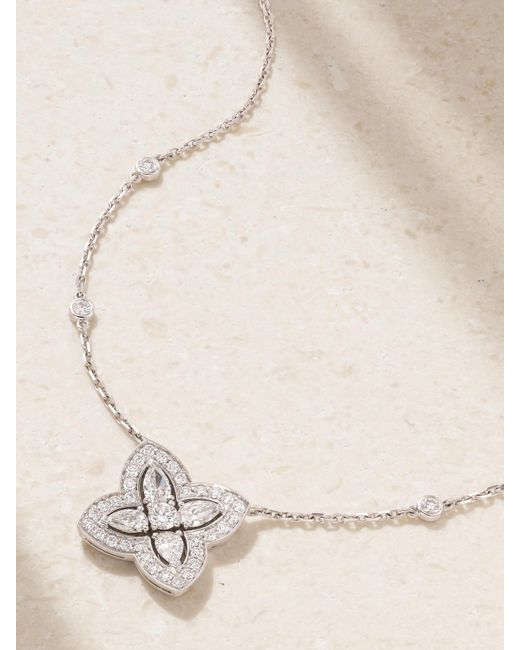 De Beers London Natural Lotus By De Beers 18-Karat Diamond Necklace