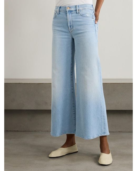 Mother Blue The Twister Flood Hoch Sitzende Jeans Mit Weitem Bein