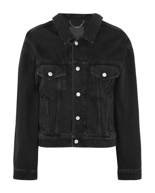 Balenciaga Denim Jacket in Black | Lyst
