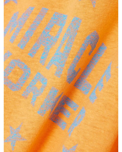 Mother Orange The Sinful Printed Cotton And Linen-Blend Jersey T-Shirt