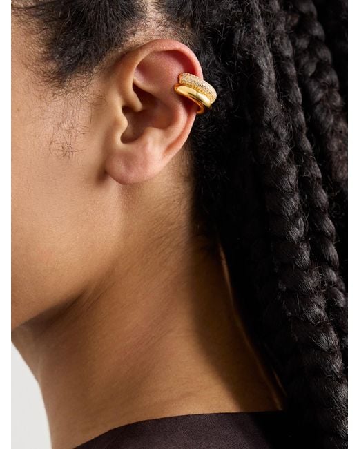 Joolz by Martha Calvo Metallic Plated Crystal Ear Cuff