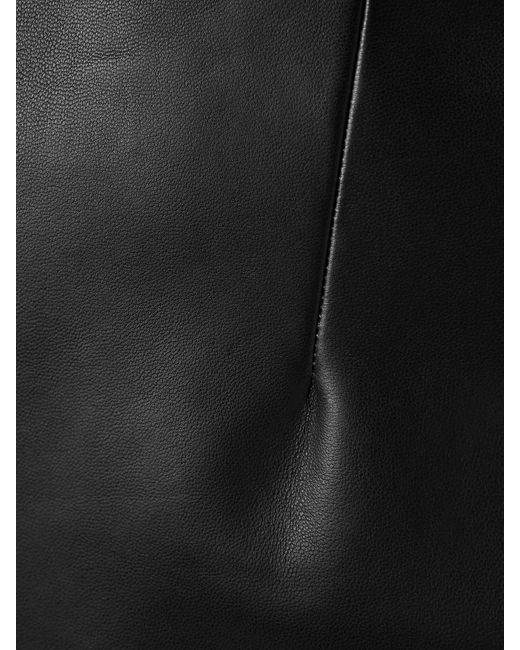 Theory Black Leather Mini Skirt