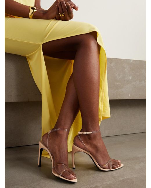 Victoria Beckham Natural Leather-Trimmed Pvc Sandals