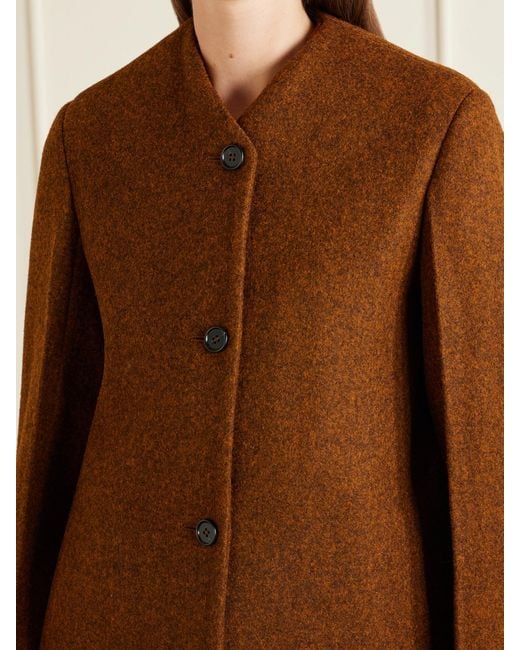 Jil Sander Brown Mélange Wool Jacket