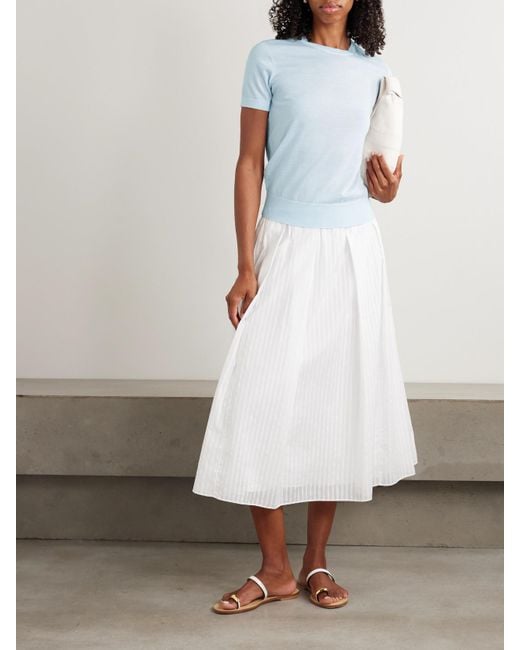 Theory Blue Merino Wool T-Shirt