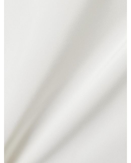 Vivienne Westwood White Nova Cocotte Schulterfreie Robe Aus Seiden-Crêpe Mit Raffungen