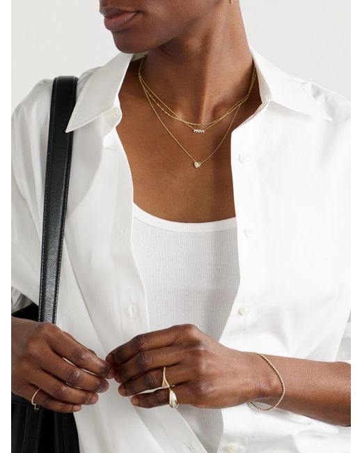 Collier En Or 10 Carats (416/1000) Et Diamant Tie The Knot STONE AND STRAND en coloris Natural