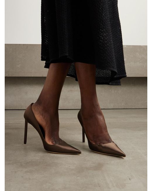 Tom Ford Brown Betty Pumps Aus Satin