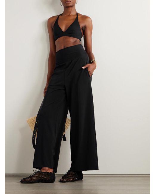 Eres Black Les Essentiels Dao Convertible Wide-Leg Pants