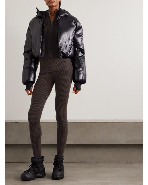 arch4 Brown Ella Ribbed Cashmere Half-Zip Sweater And Leggings Ski Set