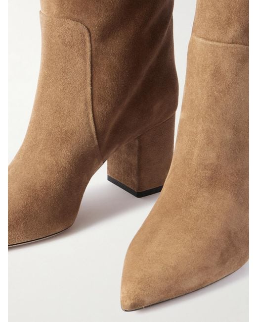 Paris Texas Brown Anja 70 Suede Knee Boots