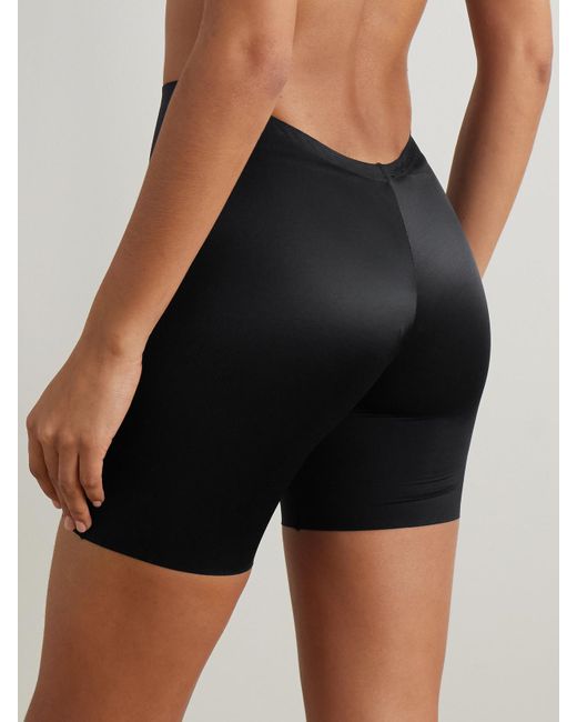 Spanx Black Shape Suit Your Fancy Oberschenkellange Shorts Mit Rückenausschnitt