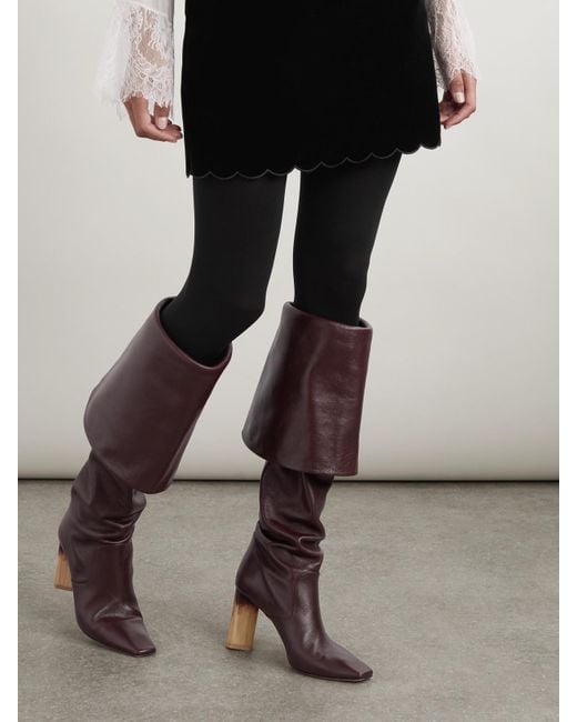 Chloé Red Georgia Kniehohe Stiefel Aus Leder