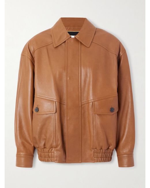 Saint Laurent Brown Leather Jacket