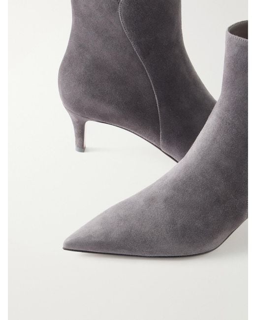 Gianvito Rossi Brown Levy 55 Suede Ankle Boots